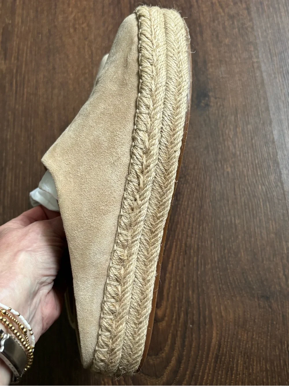 Vince Ulla Suede Espadrille Slip-On - Beige 7.5 EUC!